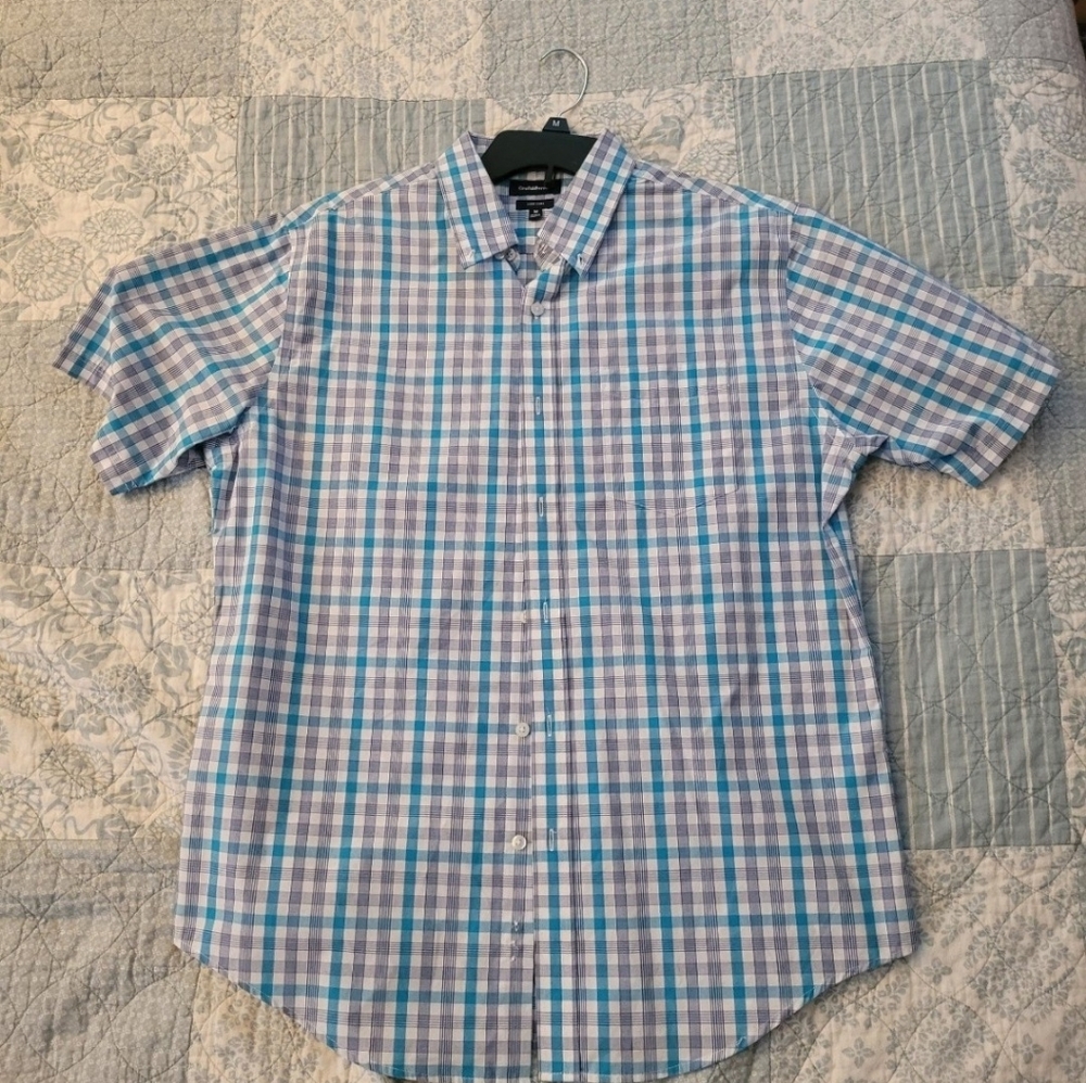 Lot of 3 Croft & Barrow Mens Size Medium Button Down Short Sleeve Dress Shirts - Picture 8 of 10